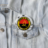 Angola Rond Embleem Ronde Button 7,6 Cm (In situ)