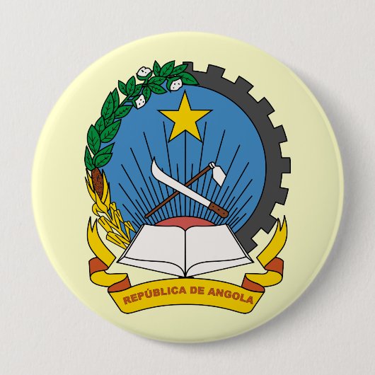 Angola Ronde Button 4,0 Cm (Voorkant)
