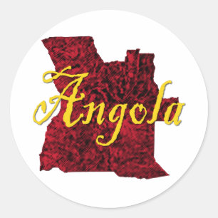 Angola Ronde Sticker