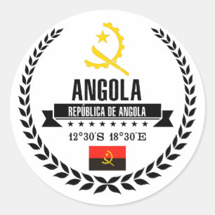 Angola Ronde Sticker