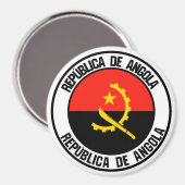 Angola Round Emblem Magneet (Voorkant / Achterkant)