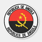Angola Round Emblem Magneet (Voorkant)
