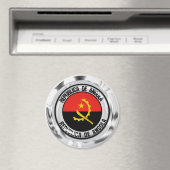 Angola Round Emblem Magneet (Insitu (Vaatwasser))