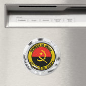 Angola Round Emblem Magneet (Insitu (Vaatwasser))