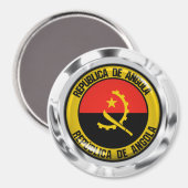 Angola Round Emblem Magneet (Voorkant / Achterkant)