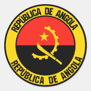 Angola Round Emblem Ronde Sticker