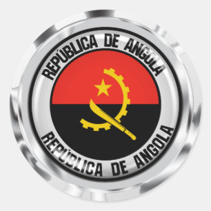 Angola Round Emblem Ronde Sticker