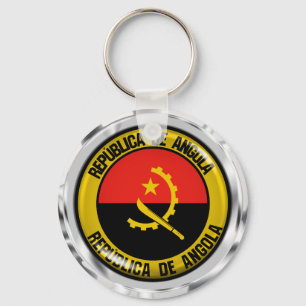 Angola Round Emblem Sleutelhanger