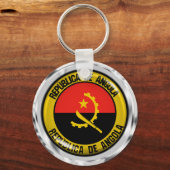 Angola Round Emblem Sleutelhanger (Voorkant)