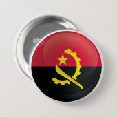 Angola Round Icon-vlag Ronde Button 7,6 Cm (Voorkant /achterkant)