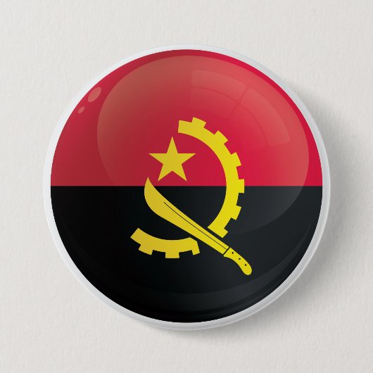 Angola Round Icon-vlag Ronde Button 7,6 Cm (Voorkant)