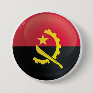 Angola Round Icon-vlag Ronde Button 7,6 Cm