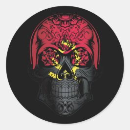 Angola Skull and Rozen Flag Ronde Sticker