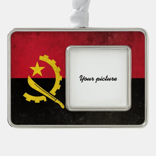 Angola Verzilverd Omlijst Ornament (Voorkant)