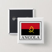 Angola Vierkante Button 5,1 Cm (Voorkant /achterkant)