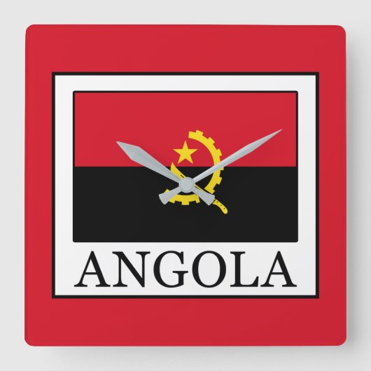 Angola Vierkante Klok (Voorkant)