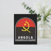 Angola vlag Emblem  Briefkaart (Staand voorkant)
