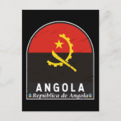 Angola vlag Emblem Briefkaart (Voorkant)