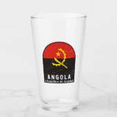 Angola vlag Emblem  Glas (Voorkant)