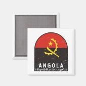 Angola vlag Emblem  Magneet (Voorkant / Achterkant)