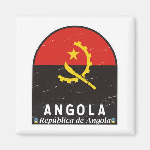Angola vlag Emblem  Magneet