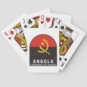 Angola vlag Emblem  Pokerkaarten