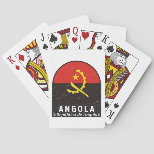 Angola vlag Emblem  Pokerkaarten (Achterkant)
