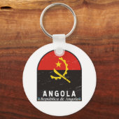 Angola vlag Emblem Sleutelhanger (Voorkant)