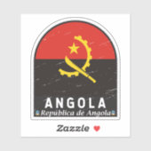 Angola vlag Emblem  Sticker (Vel)