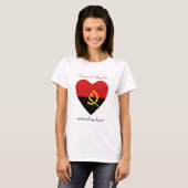 Angola Vlag Hartendief T-Shirt (Voorkant volledig)