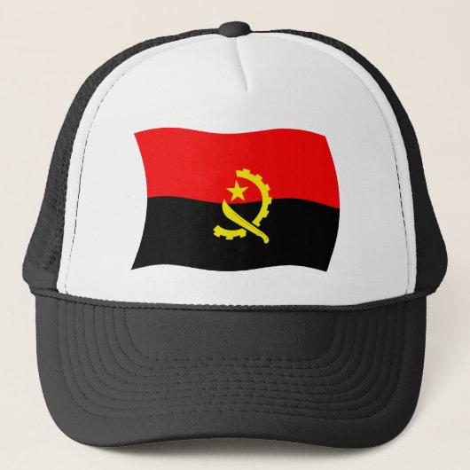 Angola Vlag Hoed Trucker Pet (Voorkant)