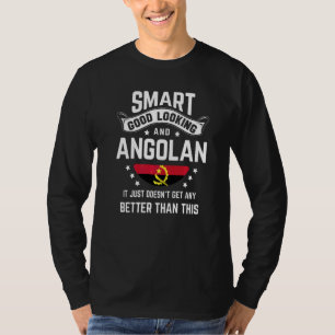Angola Vlag Inheemse Trots Angola Angolese Wortel T-shirt