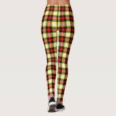 Angola vlag kleuren geruit buffel patroon leggings (Achterkant)