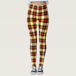 Angola vlag kleuren geruit buffel patroon leggings