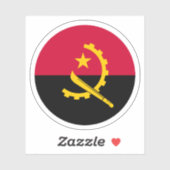 Angola Vlag Ronde Sticker (Vel)
