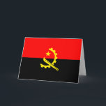 Angola vlag wenskaart feestdagen kaart<br><div class="desc">Angola vlag wenskaart.  OPMERKING:  u kunt de winkelnaam en afbeelding op de achterkant van de kaart verwijderen.  Klik gewoon op bewerken en verwijderen.</div>