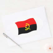Angola Vlagsticker Ovale Sticker (Envelop)