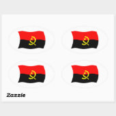 Angola Vlagsticker Ovale Sticker (Vel)
