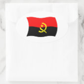 Angola Vlagsticker Ovale Sticker (Tas)