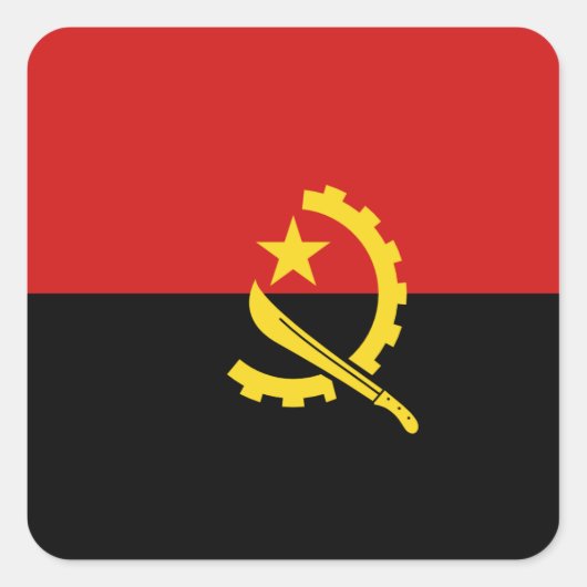 Angola Vlagsticker Vierkante Sticker (Voorkant)