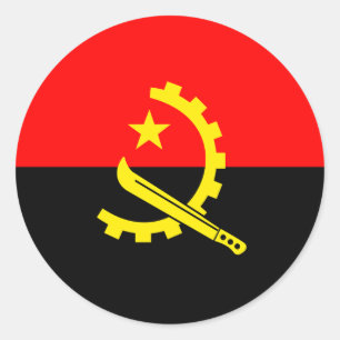 angola-vlagstickers ronde sticker