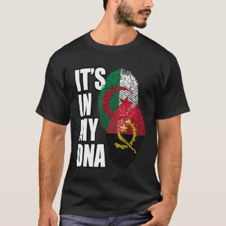 Angolan And Algerian Mix DNA Flag Heritage T-shirt