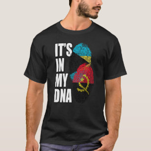 Angolan and Bahamian Mix DNA Flag Heritage T-shirt