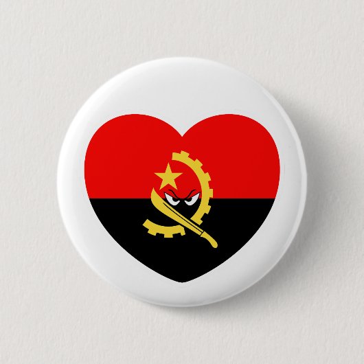 Angolan heart - For real Angolans. Ronde Button 5,7 Cm (Voorkant)