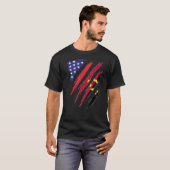 Angolees Amerikaans gegroeide vlag Verenigde State T-shirt (Voorkant volledig)
