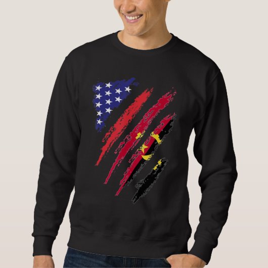 Angolees Amerikaans gegroeide vlag Verenigde State Trui (Voorkant)