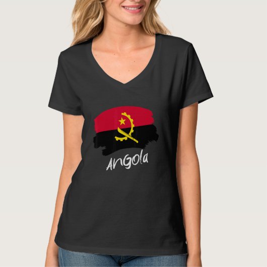 Angolese Vlag Angola T-shirt (Voorkant)