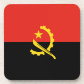 Angolese vlag bier onderzetter (Voorkant)