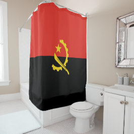 Angolese vlag douchegordijn