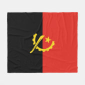 Angolese vlag fleece deken (Voorkant (Horizontaal))